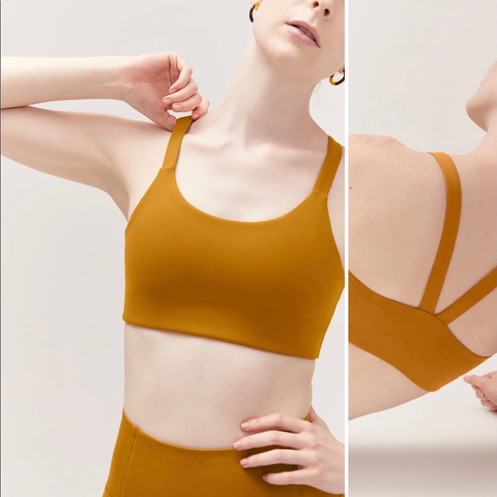 Girlfriend Collective Lou Bra in Saddle
